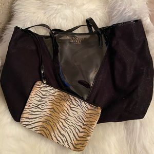Victoria Secret tote bag w/ leopard print pouch🐆